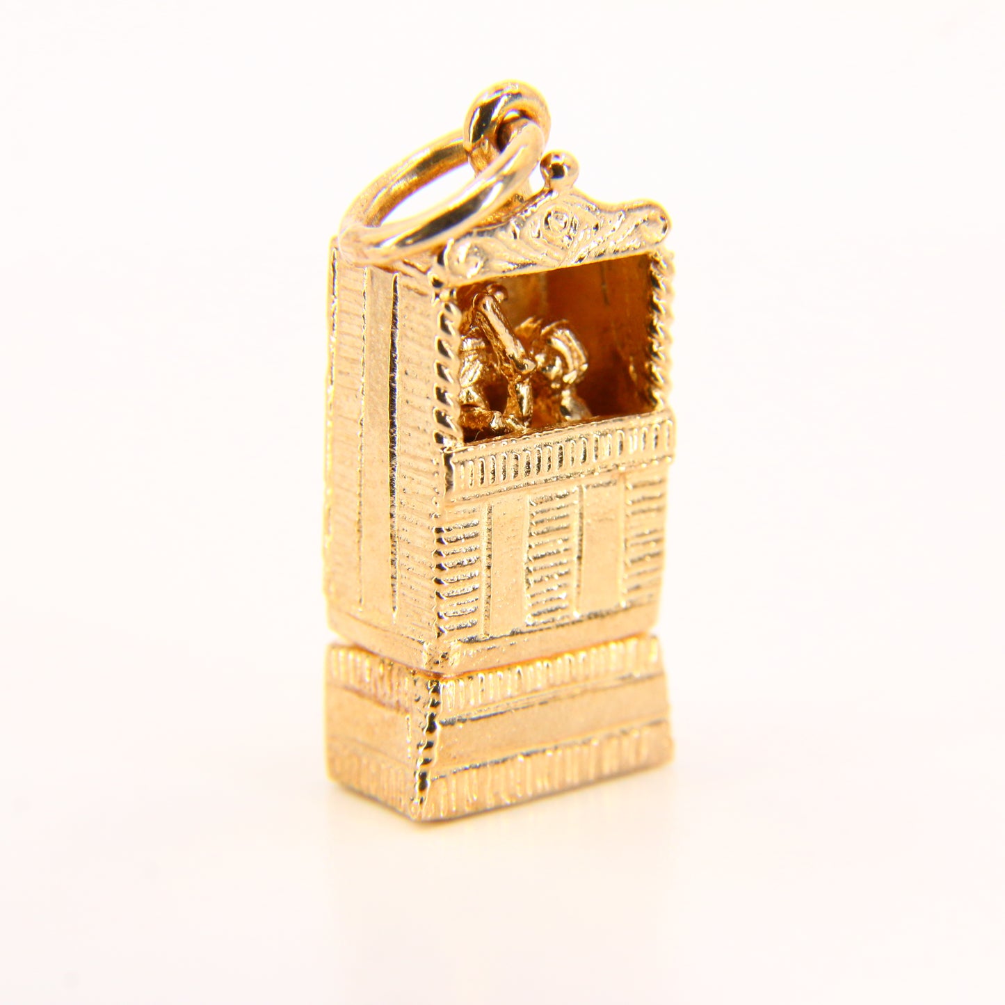 Vintage 9ct Punch & Judy Moving Charm Panto Hallmarked Yellow Gold Pendant Gift