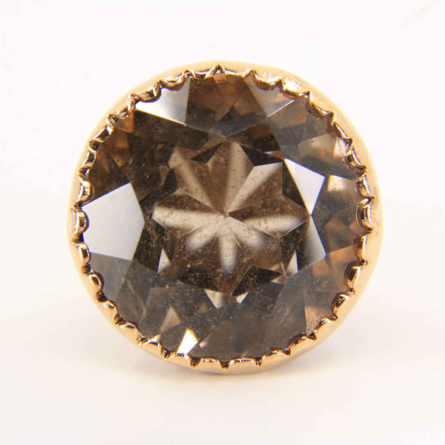 Vintage 9ct Hallmarked Yellow Gold Citrine Drop Fob Pendant Charm Gift