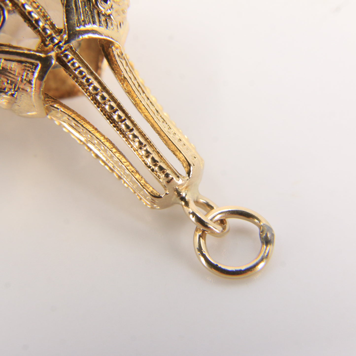 Vintage 9ct Hallmarked Yellow Gold Citrine Drop Fob Pendant Charm Gift