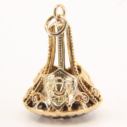 Vintage 9ct Hallmarked Yellow Gold Citrine Drop Fob Pendant Charm Gift