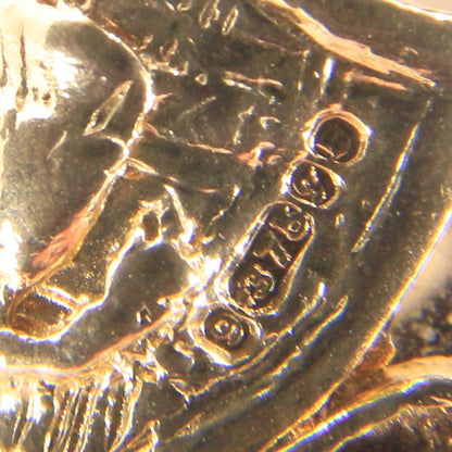 Vintage 9ct Hallmarked Yellow Gold Citrine Drop Fob Pendant Charm Gift