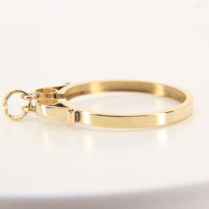 Vintage 9ct Hallmarked Yellow Gold Full Sovereign Coin Holder Pendant Frame