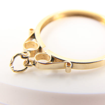 Vintage 9ct Hallmarked Yellow Gold Full Sovereign Coin Holder Pendant Frame