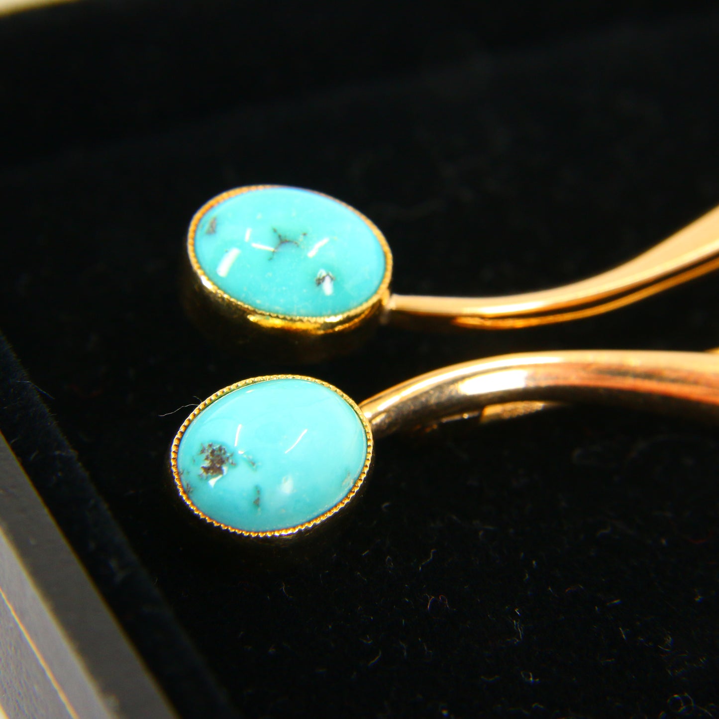 1967 vintage hans hansen turquoise brooch 14ct gold brooch danish hallmark gift - 1