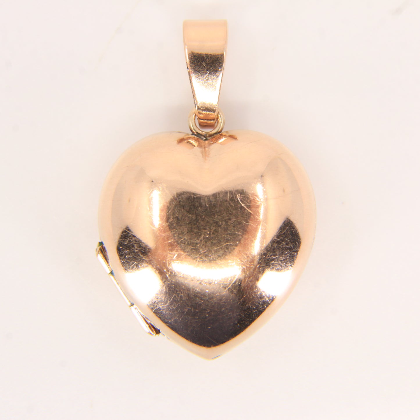 Vintage 9ct Hallmarked Rose Gold Puff Heart Locket Double Photo Pendant Gift