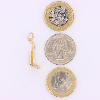Vintage 9ct Hallmarked Yellow Gold Vacuum Cleaner Charm House Cleaning Pendant