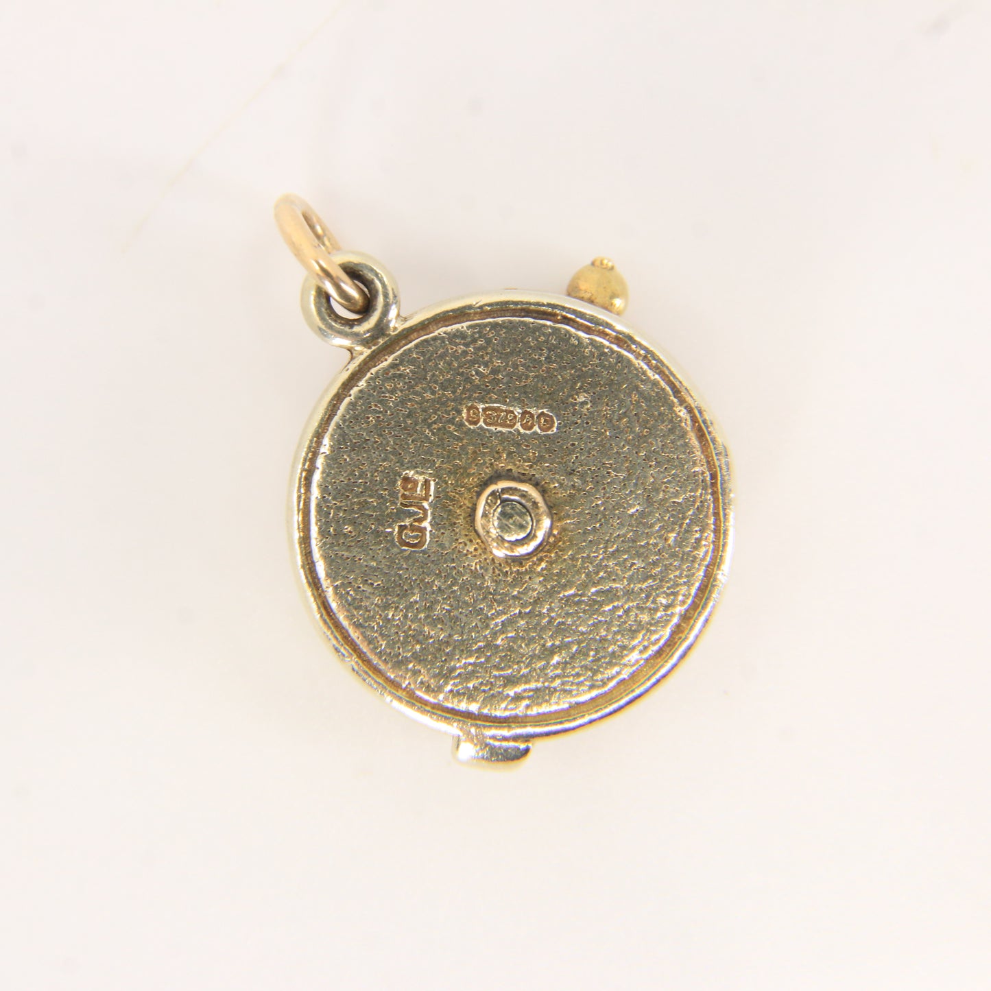 Vintage 9ct Georg Jensen Rotary Phone Charm Pendant I Love You Gold Gift