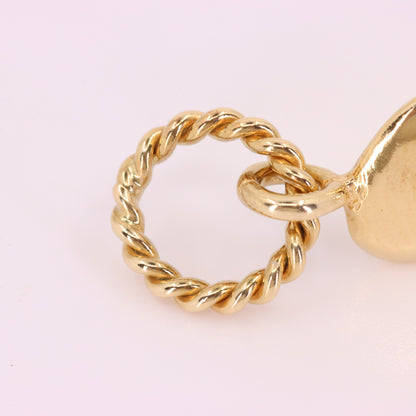 Vintage 9ct Hallmarked Gold Diamond Wishbone Ring Holder Charm Lucky Pendant