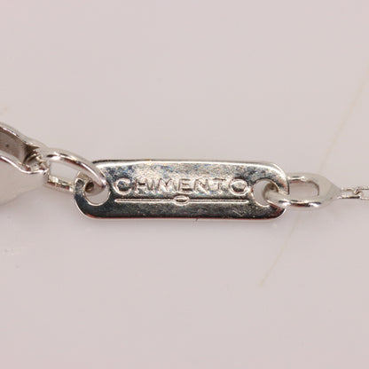 Vintage 18ct Hallmarked Chimento White Gold Diamond 18 Inch Pendant Necklace