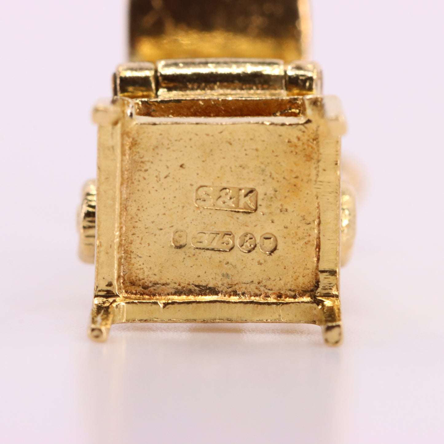 Vintage 9ct Hallmarked Gold Folding High Chair Charm Pram Stroller Pendant Gift