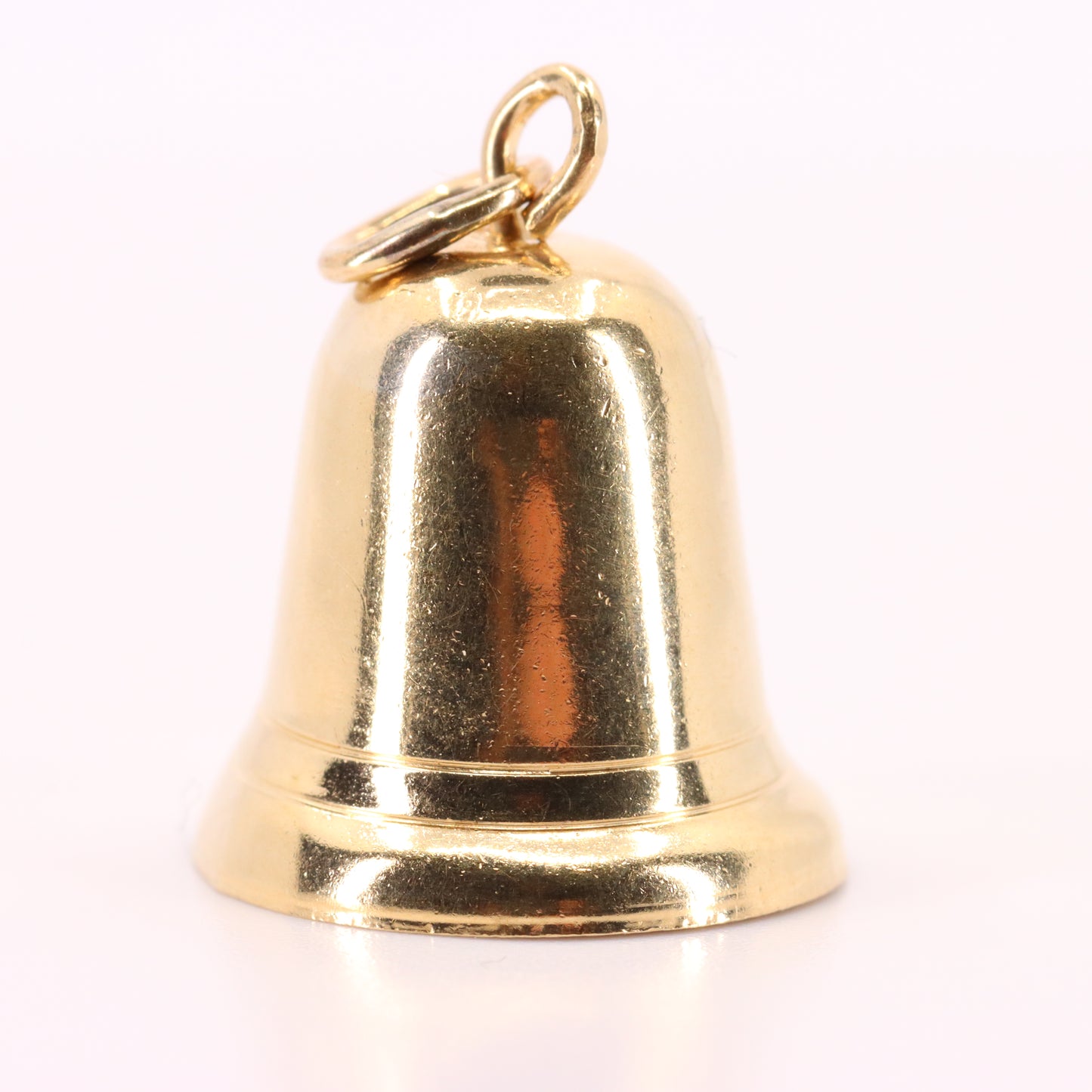 Vintage 9ct Yellow Gold Ringing Bell Charm Pendant Moving Bell Charm