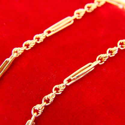 Vintage 9ct Albert Watch Guard Chain 14 INCH Chain Bracelet Yellow Gold Gift