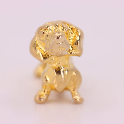 Vintage 9ct Hallmarked Gold Dachshund Sausage Dog Charm Pendant New Puppy Gift