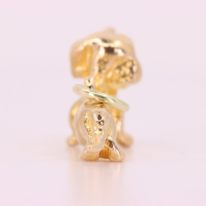Vintage 9ct Hallmarked Gold Dachshund Sausage Dog Charm Pendant New Puppy Gift