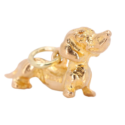 Vintage 9ct Hallmarked Gold Dachshund Sausage Dog Charm Pendant New Puppy Gift