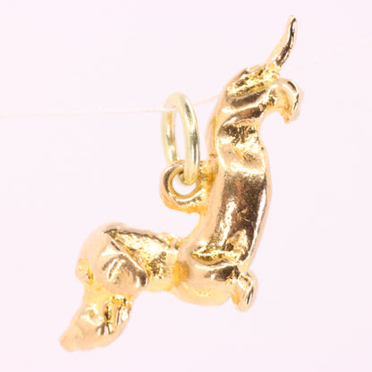 Vintage 9ct Hallmarked Gold Dachshund Sausage Dog Charm Pendant New Puppy Gift