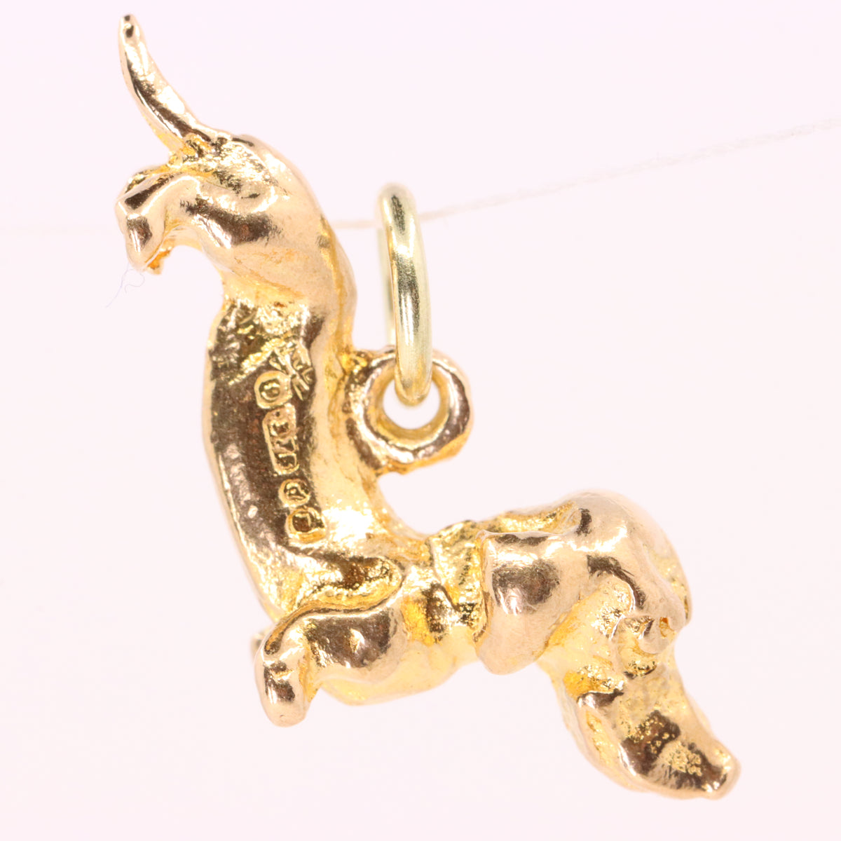 Vintage 9ct Hallmarked Gold Dachshund Sausage Dog Charm Pendant New Puppy Gift