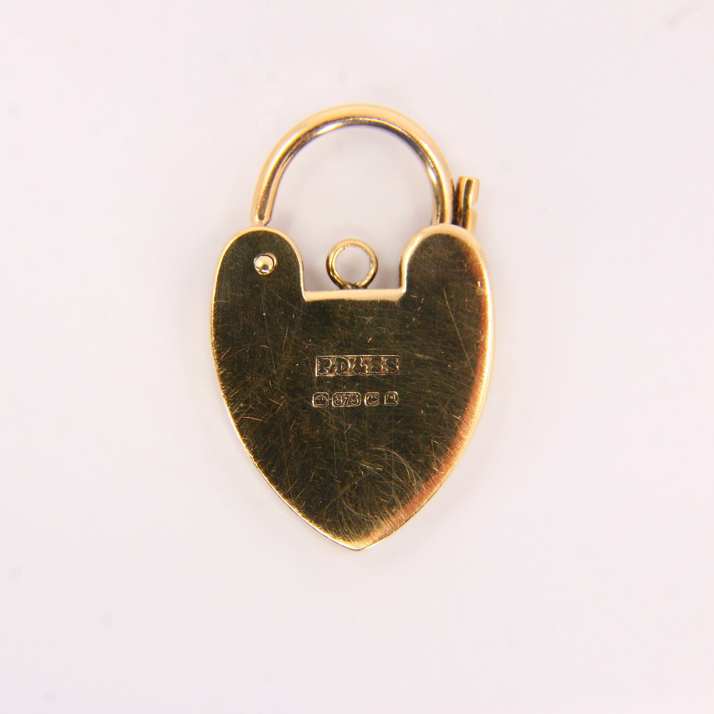 Vintage 9ct Heart Lock Gold Charm Padlock Closer Pendant Hallmarked Gifts Crafts