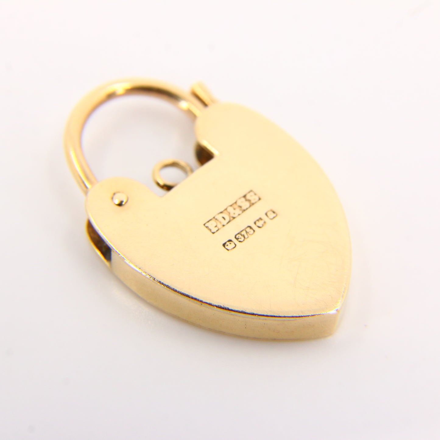 Vintage 9ct Heart Lock Gold Charm Padlock Closer Pendant Hallmarked Gifts Crafts