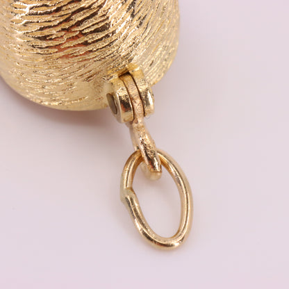 Vintage 9ct Hallmarked Gold Jockey Hat Opening Horse Pendant Equestrian Charm