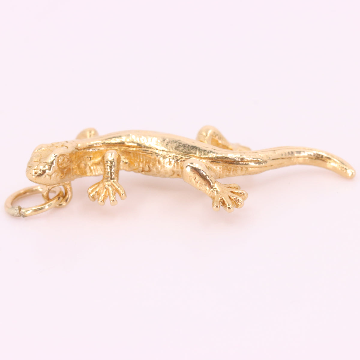 Vintage 9ct Hallmarked Yellow Gold Lizard Reptile Charm Pendant Animal Jewellery Gift