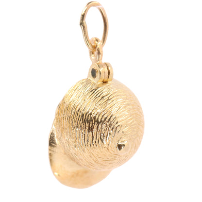 Vintage 9ct Hallmarked Gold Jockey Hat Opening Horse Pendant Equestrian Charm