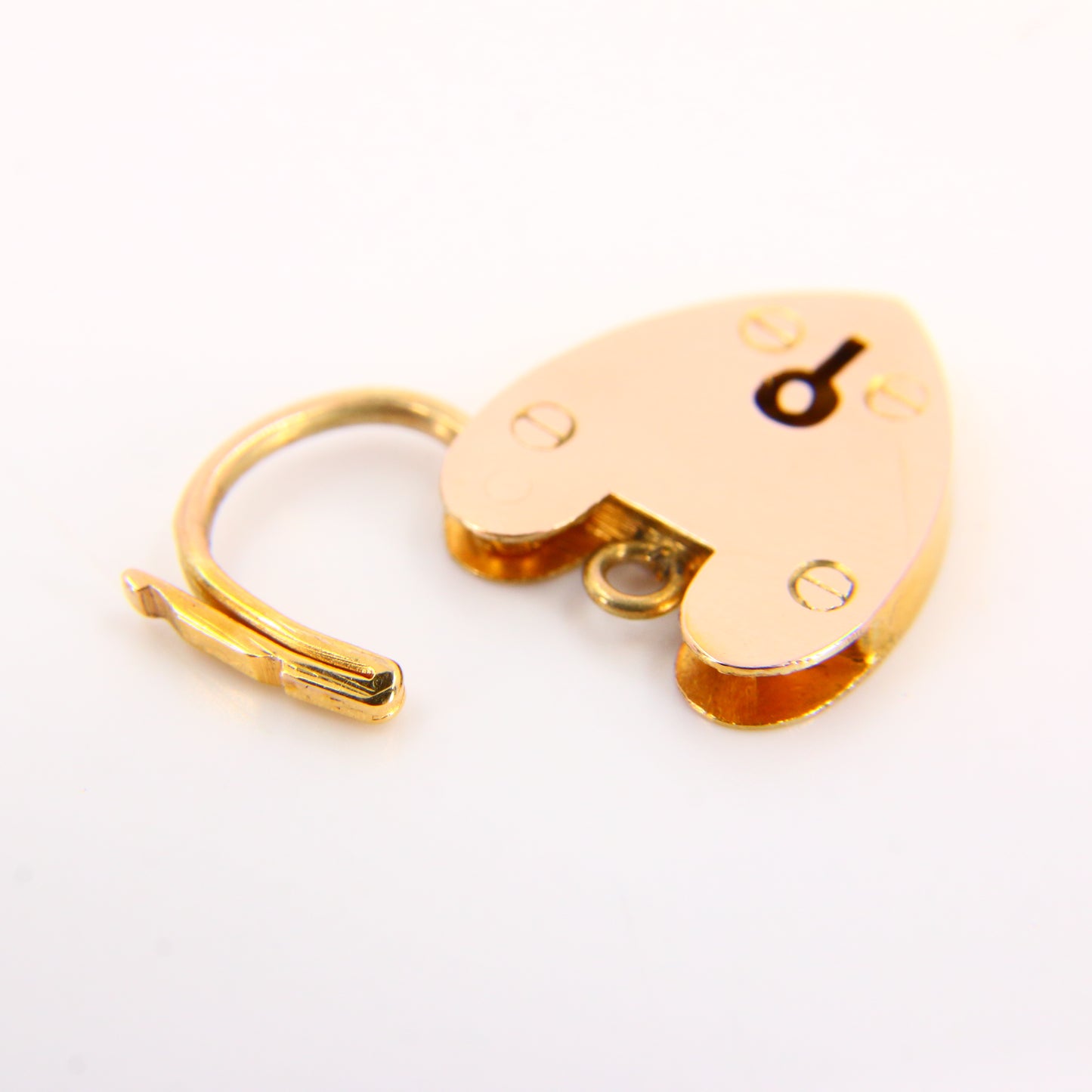 Vintage 9ct Heart Lock Gold Charm Padlock Closer Pendant Solid Gold Gifts Crafts