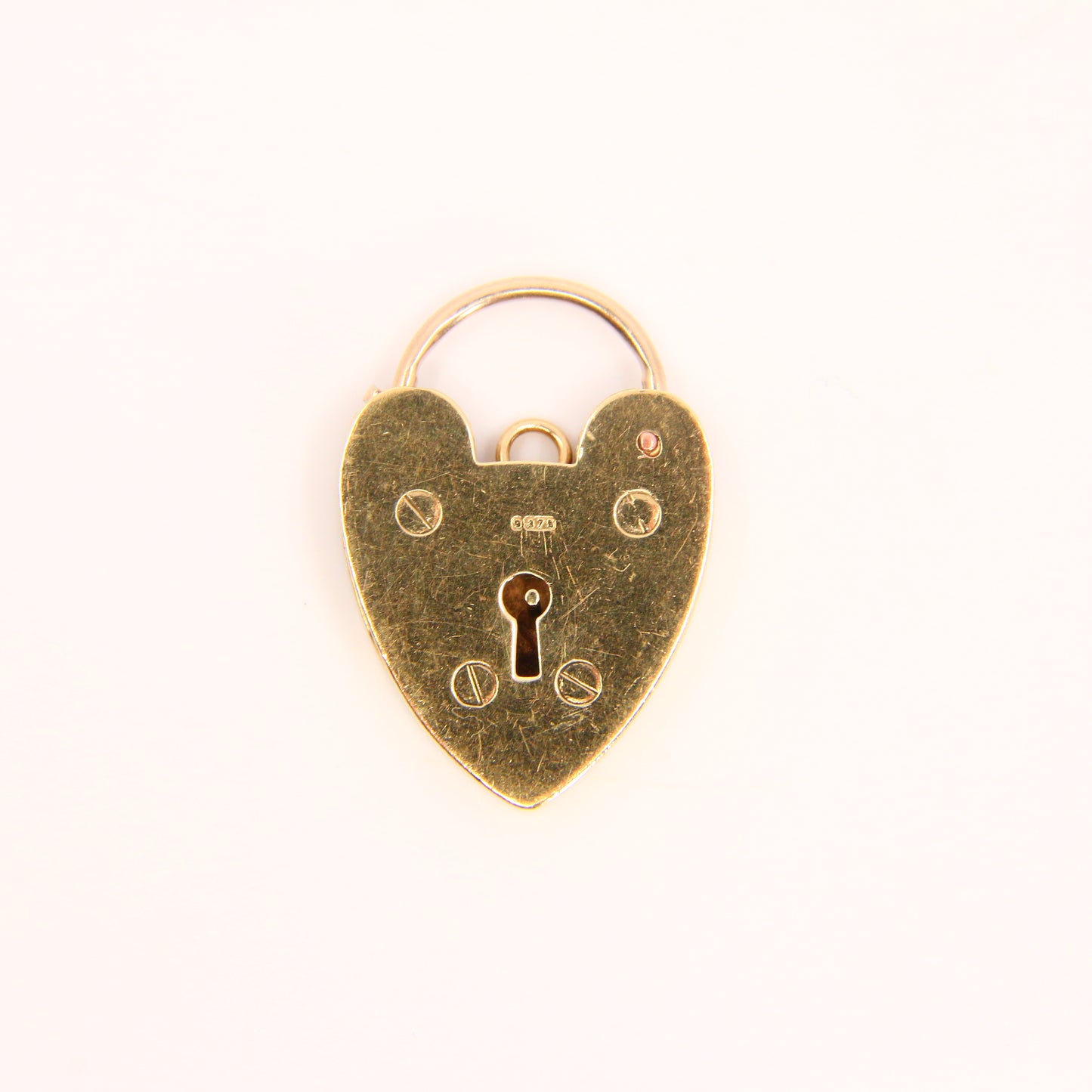 Vintage 9ct Heart Lock Gold Charm Padlock Closer Pendant Hallmarked Gifts Crafts