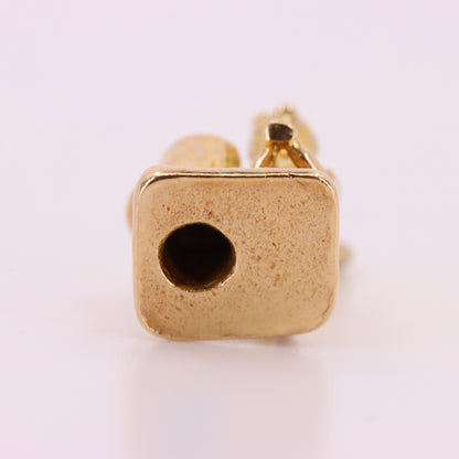 Vintage 9ct Hallmarked Gold Squirrel Eating Nut Charm Moving Animal Pendant Gift