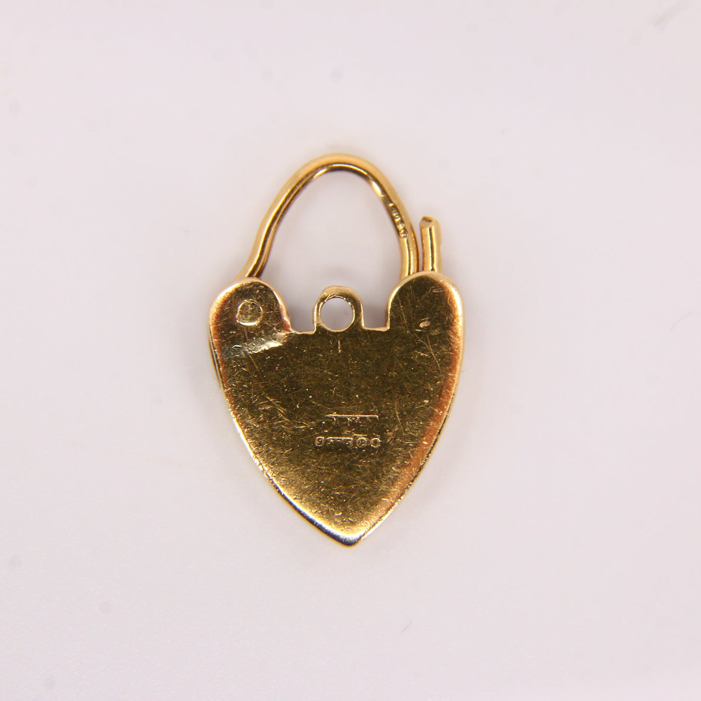 Vintage 9ct Engraved Heart Lock Gold Charm Padlock Pendant Hallmarked Gifts