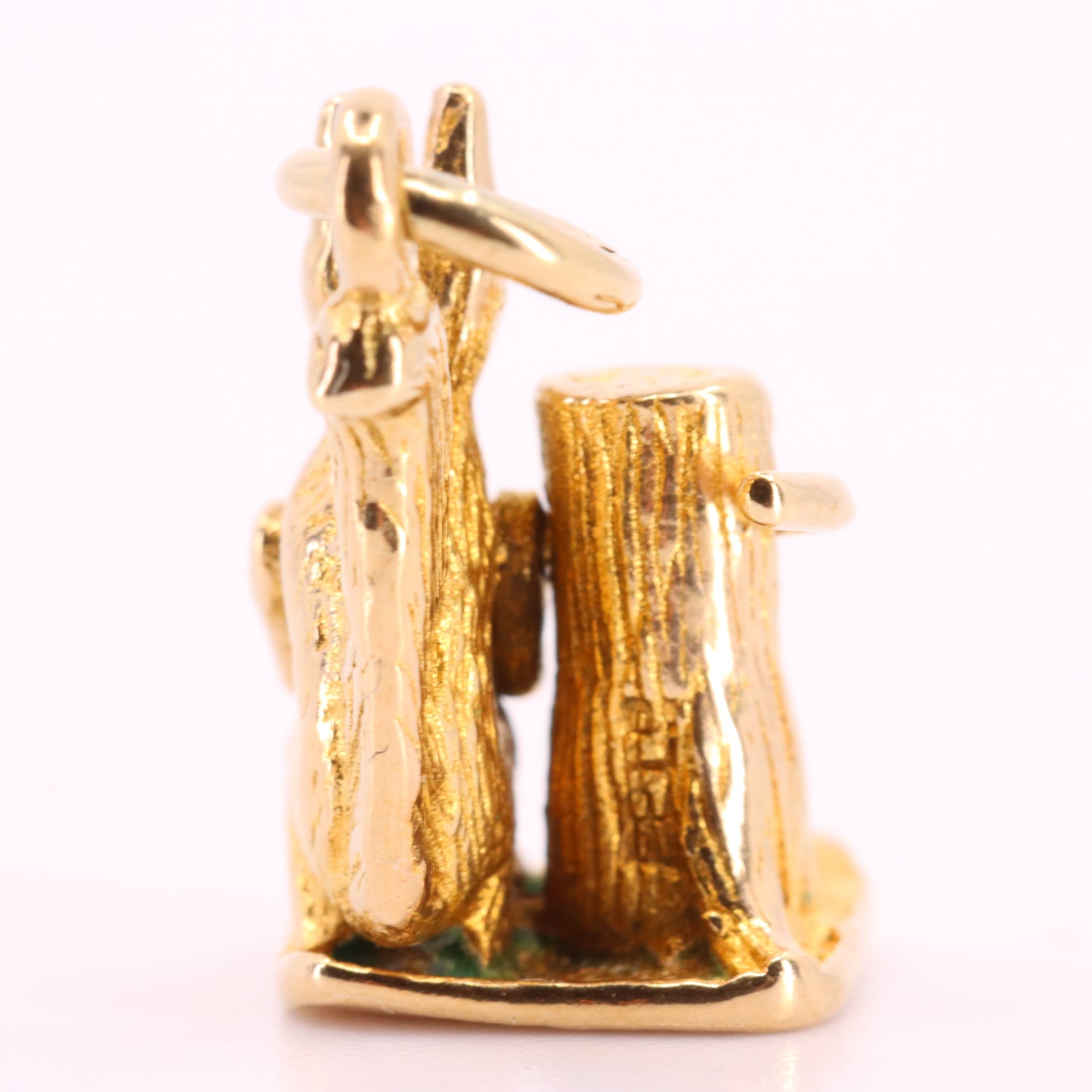 Vintage 9ct Hallmarked Gold Squirrel Eating Nut Charm Moving Animal Pendant Gift