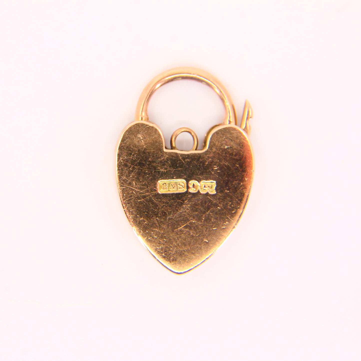 Vintage 9ct Heart Lock Gold Charm Padlock Closer Pendant Solid Gold Gifts Crafts