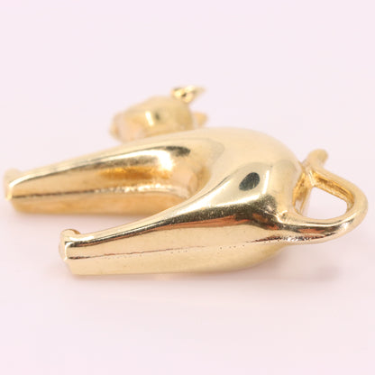 Vintage 9ct Hallmarked Yellow Gold Scaredy Cat Pendant Arched Back Animal Charm