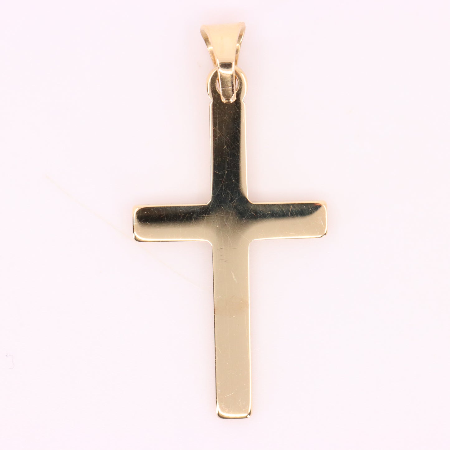 Vintage 9ct Gold Cross Pendant Hallmarked Plain Yellow Gold Christian Charm