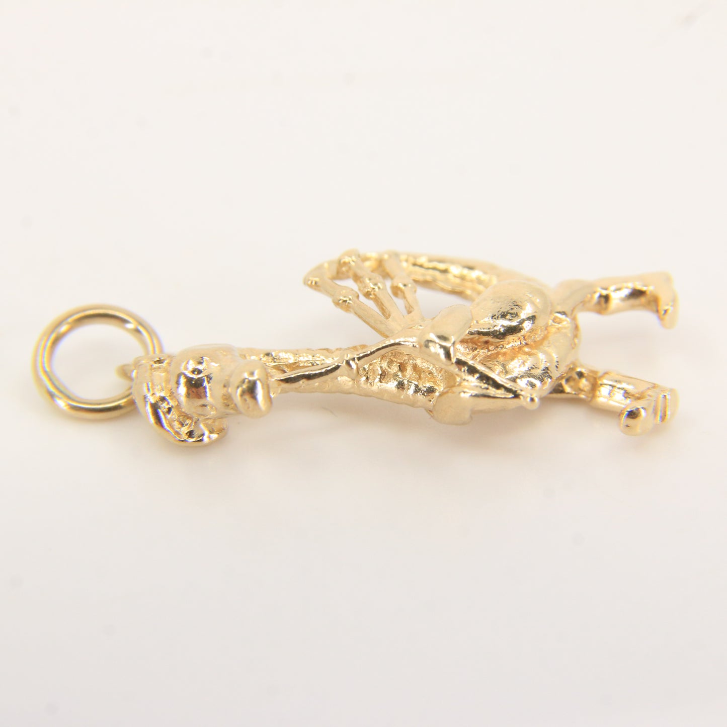 Vintage 9ct Hallmarked Gold Nessie Bagpipe Pendant Loch Ness Monster Charm