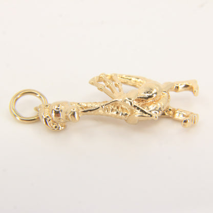 Vintage 9ct Hallmarked Gold Nessie Bagpipe Pendant Loch Ness Monster Charm