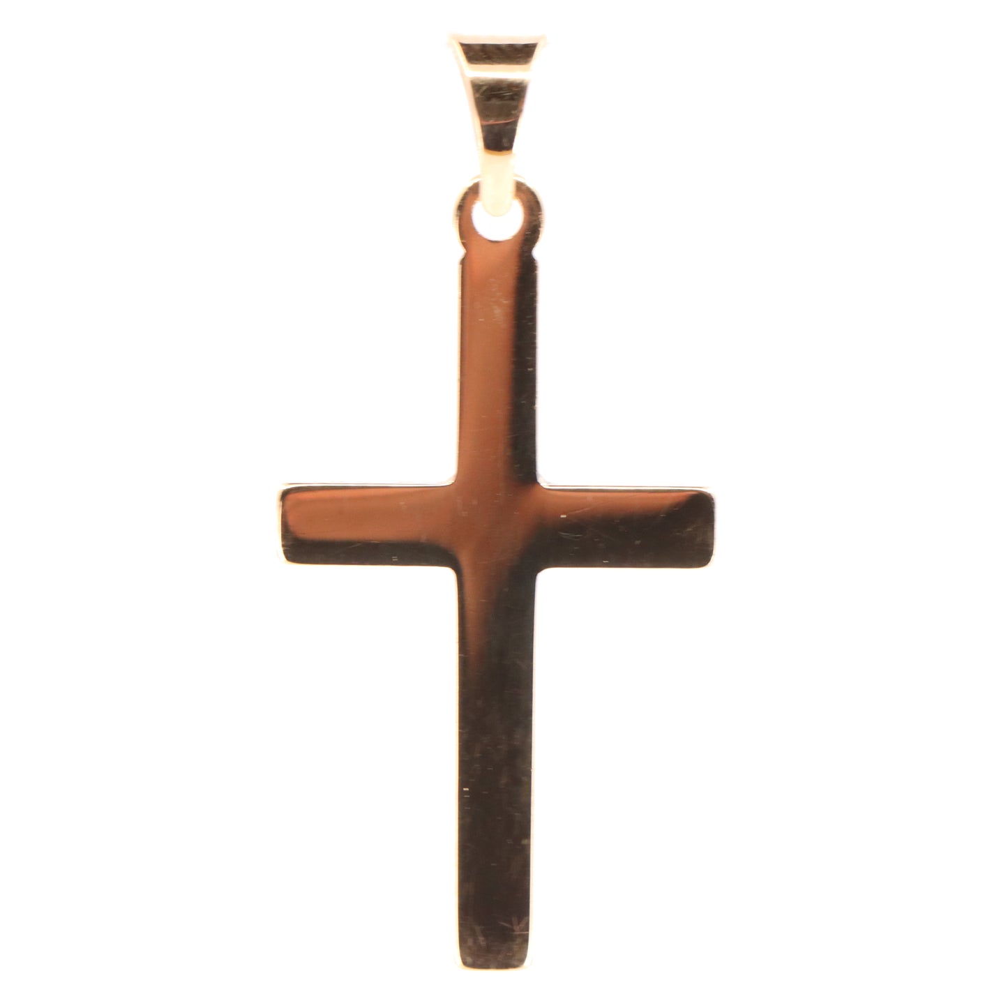 Vintage 9ct Gold Cross Pendant Hallmarked Plain Yellow Gold Christian Charm