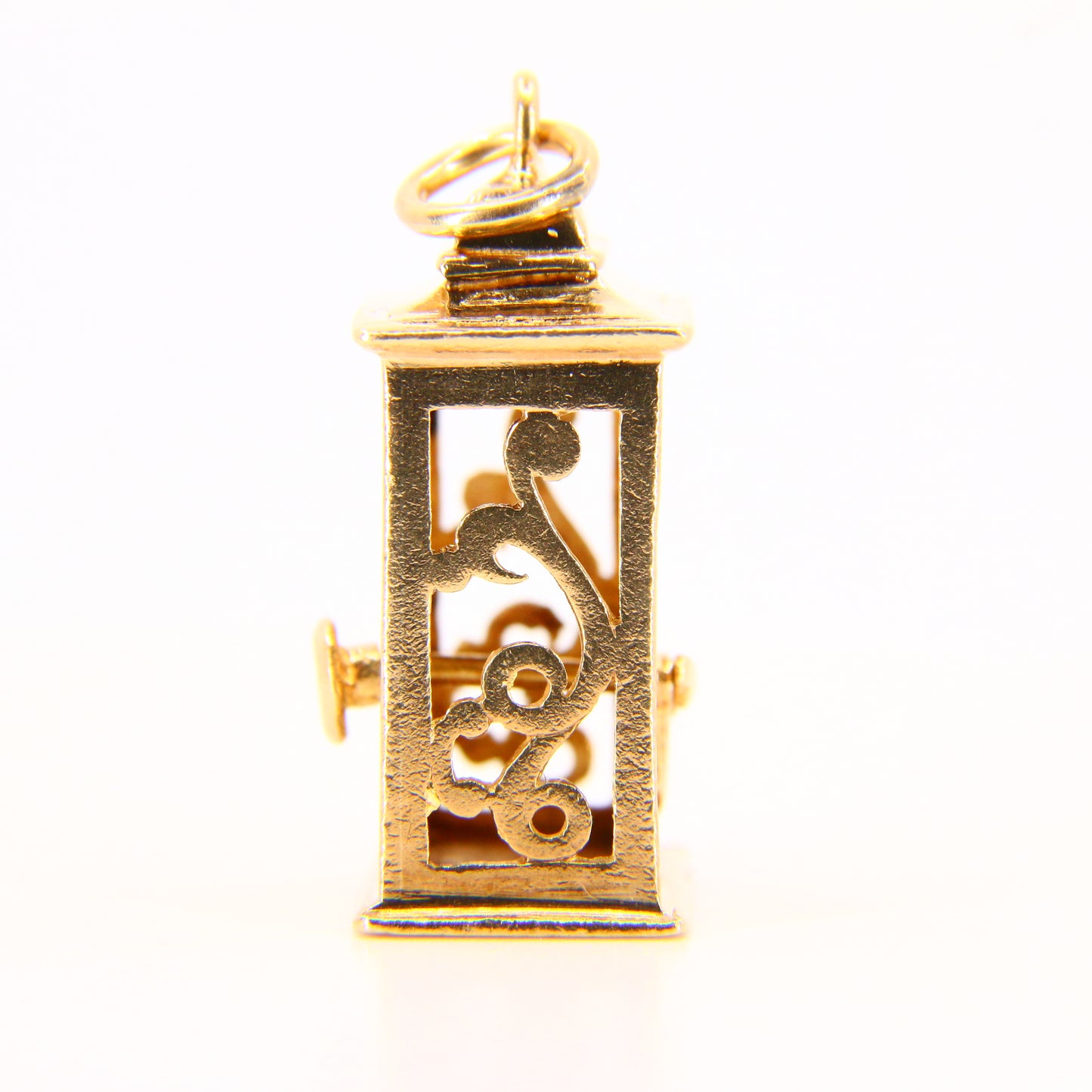 Vintage 9ct Clock Charm Moving Hands Hallmarked Yellow Gold Mantel Clock Pendant