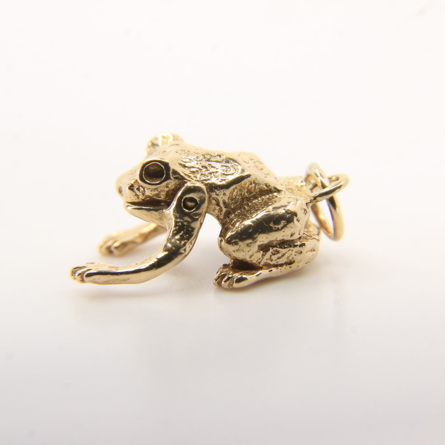 Vintage 9ct Hallmarked Gold Frog Pendant Charm Moving Legs Opening Mouth