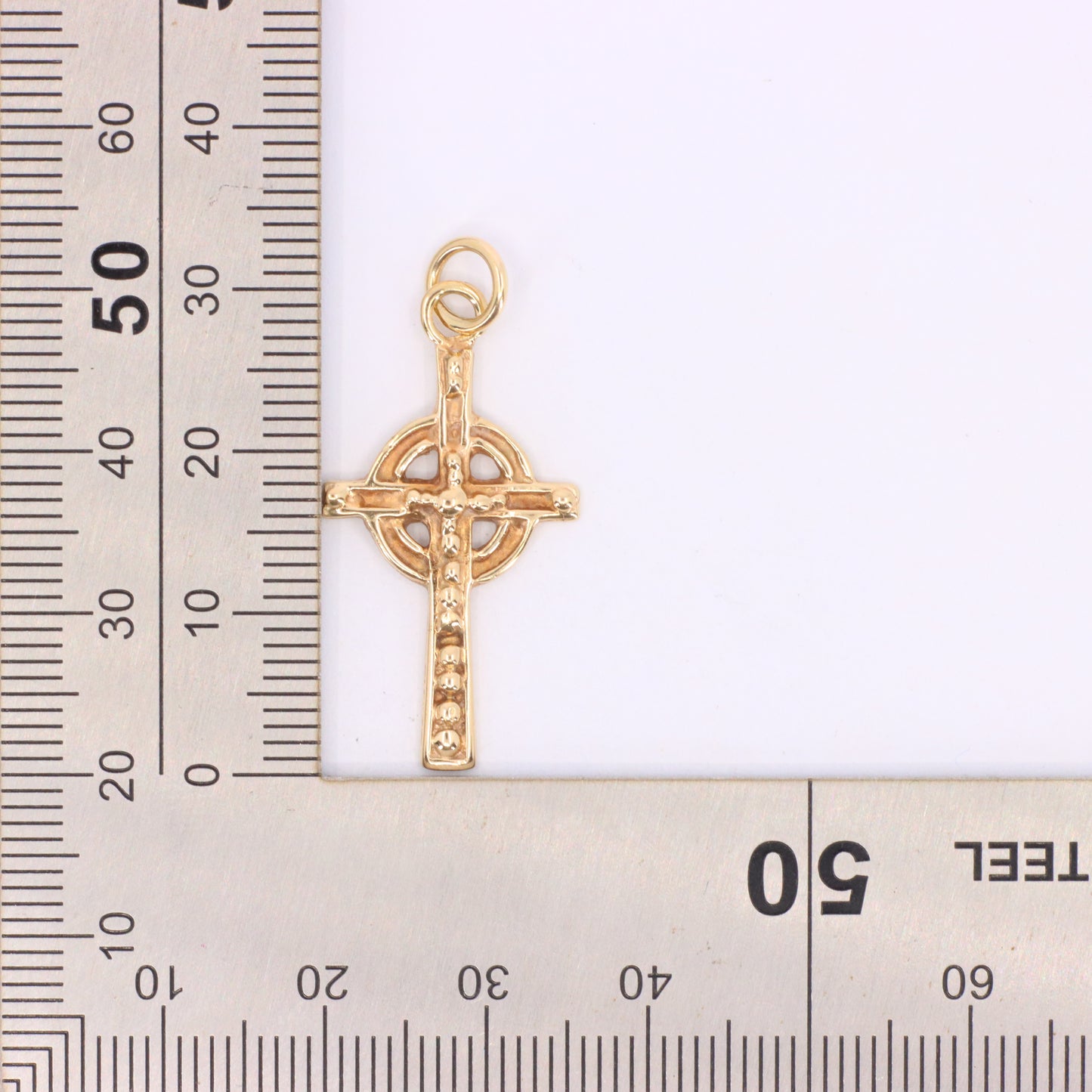 Vintage 9ct Gold Hallmarked Edinburgh Celtic Cross Pendant Christian Charm