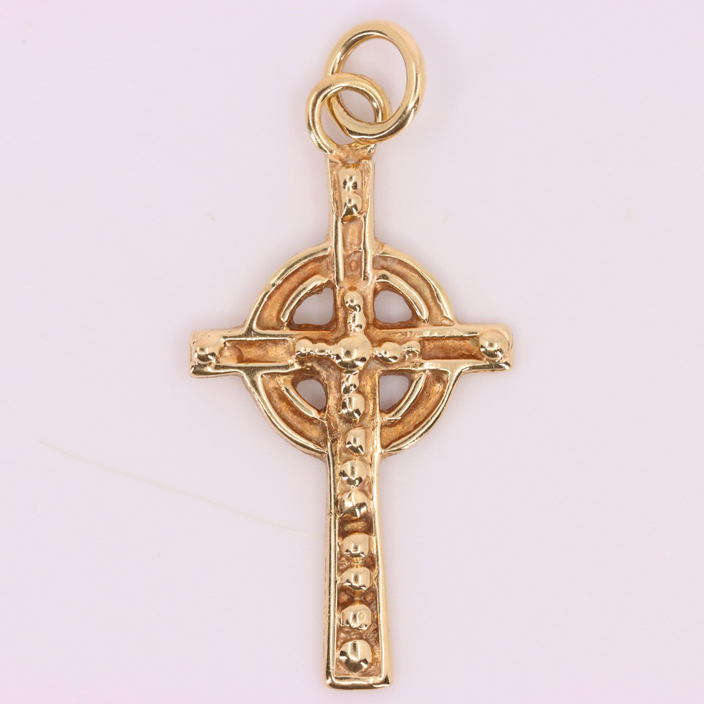 Vintage 9ct Gold Hallmarked Edinburgh Celtic Cross Pendant Christian Charm