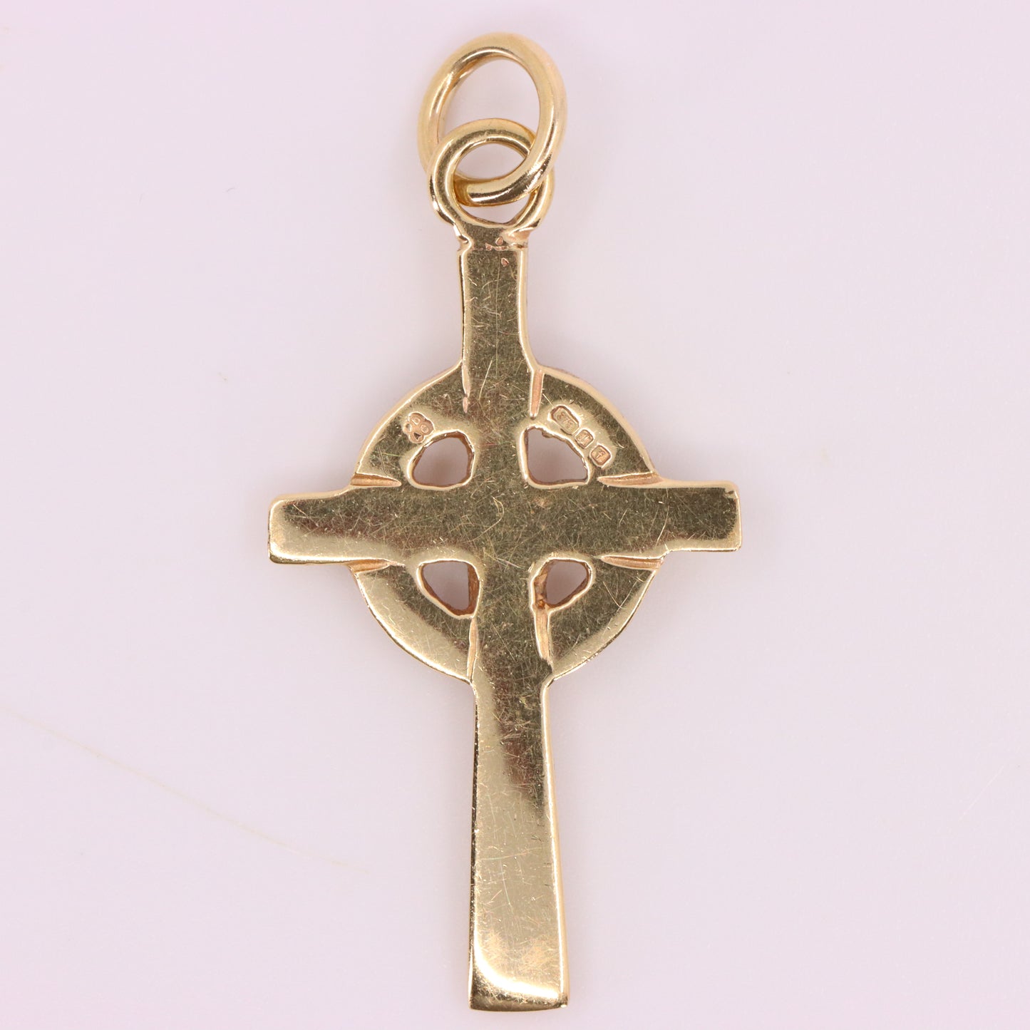 Vintage 9ct Gold Hallmarked Edinburgh Celtic Cross Pendant Christian Charm
