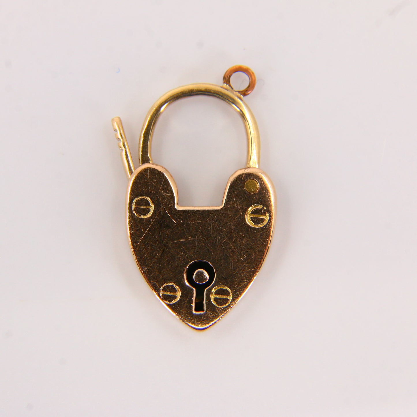 Vintage 9ct Heart Lock Gold Charm Padlock Closer Pendant Solid Gold Gifts Crafts