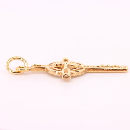 Vintage 9ct Gold Hallmarked Edinburgh Celtic Cross Pendant Christian Charm