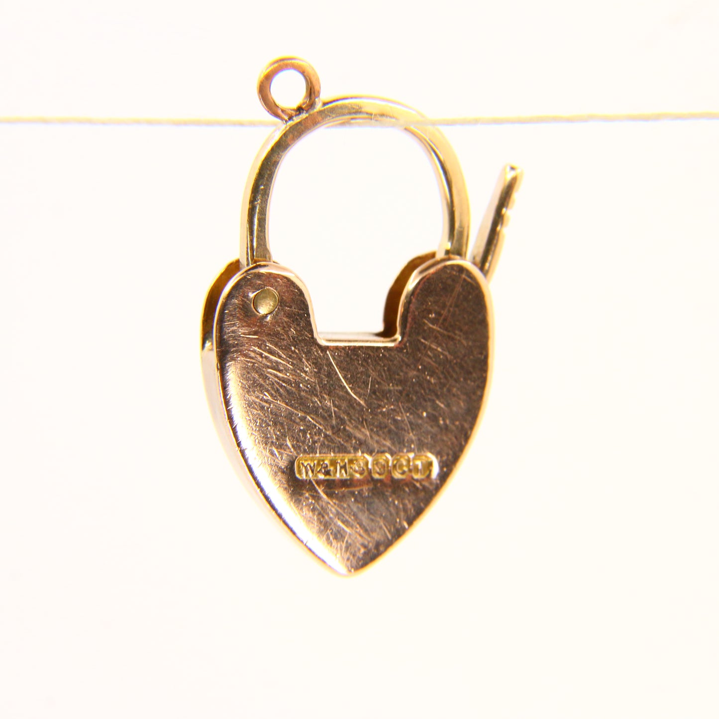 Vintage 9ct Heart Lock Gold Charm Padlock Closer Pendant Solid Gold Gifts Crafts