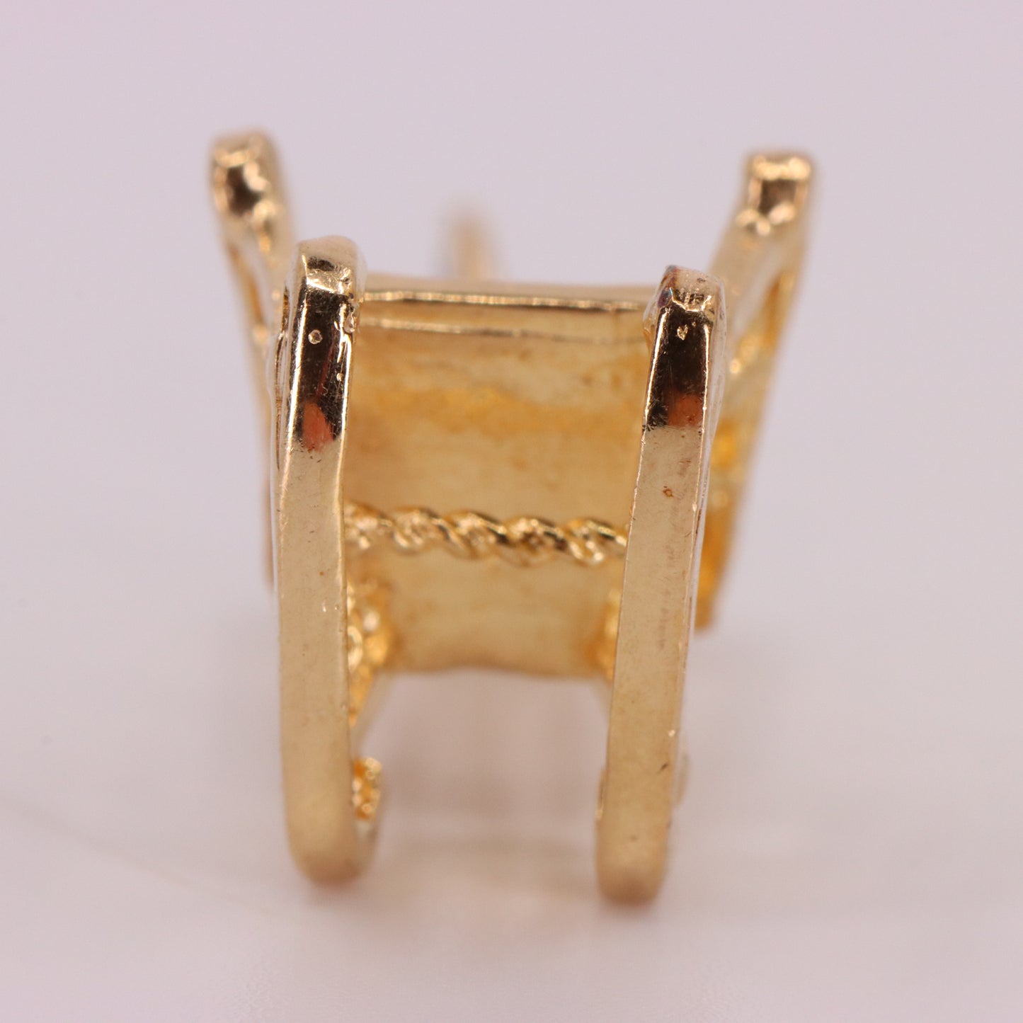Vintage 9ct Hallmarked Gold Rocking Chair Charm Pendant Yellow Gold