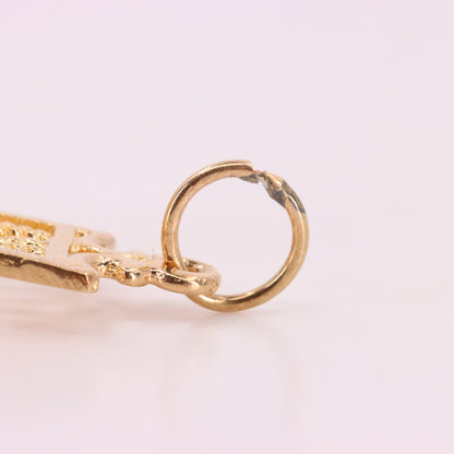Vintage 9ct Hallmarked Gold Rocking Chair Charm Pendant Yellow Gold