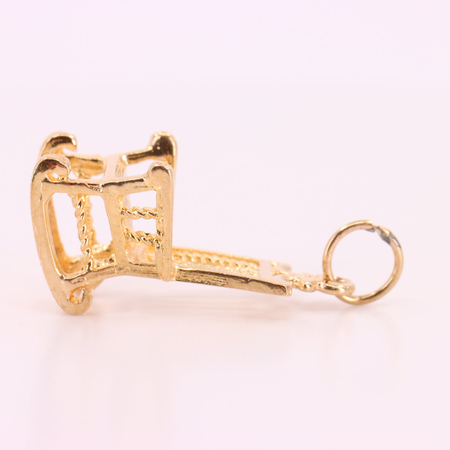 Vintage 9ct Hallmarked Gold Rocking Chair Charm Pendant Yellow Gold