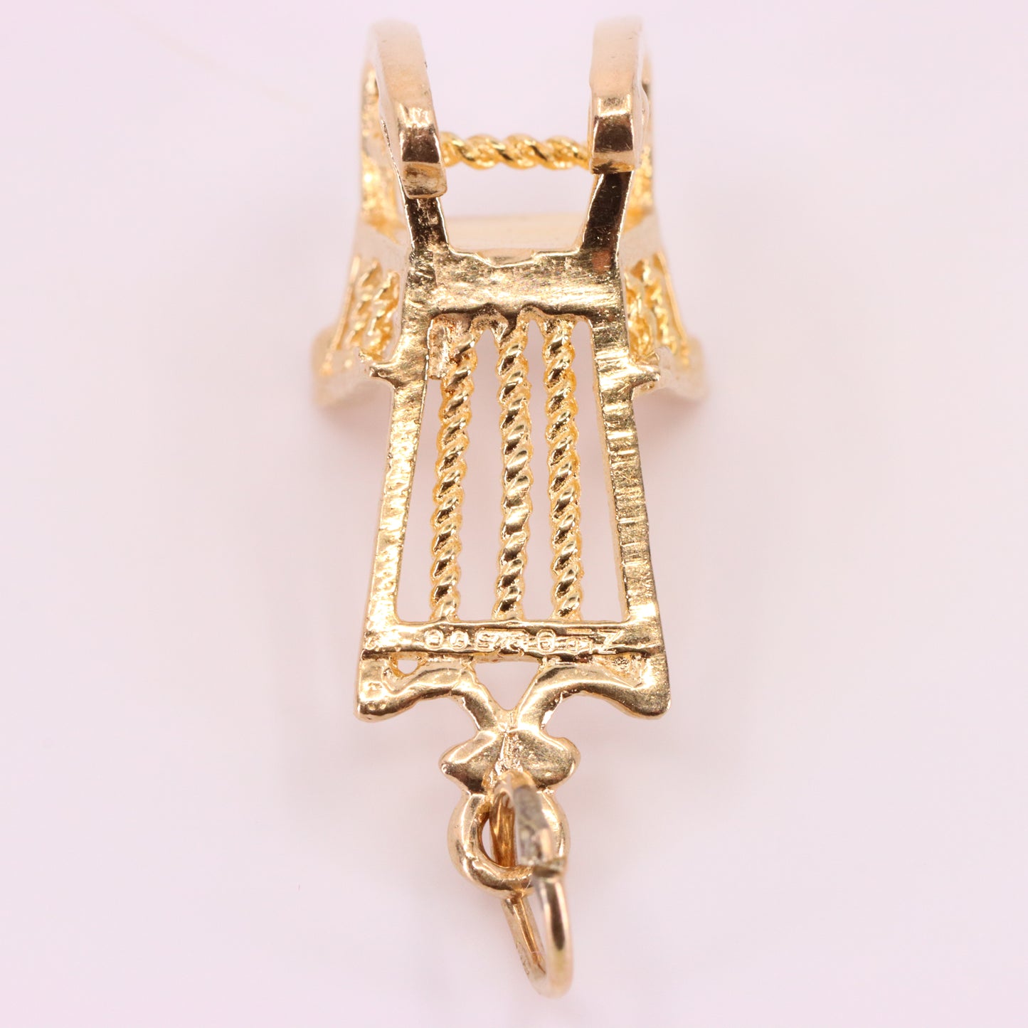 Vintage 9ct Hallmarked Gold Rocking Chair Charm Pendant Yellow Gold