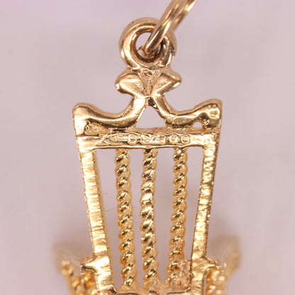 Vintage 9ct Hallmarked Gold Rocking Chair Charm Pendant Yellow Gold